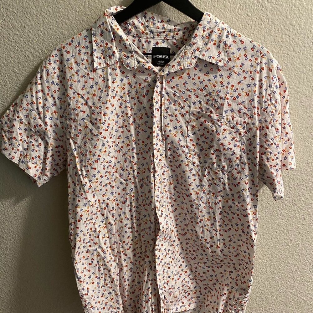 RSQ Men's Multi Color Floral Shirt